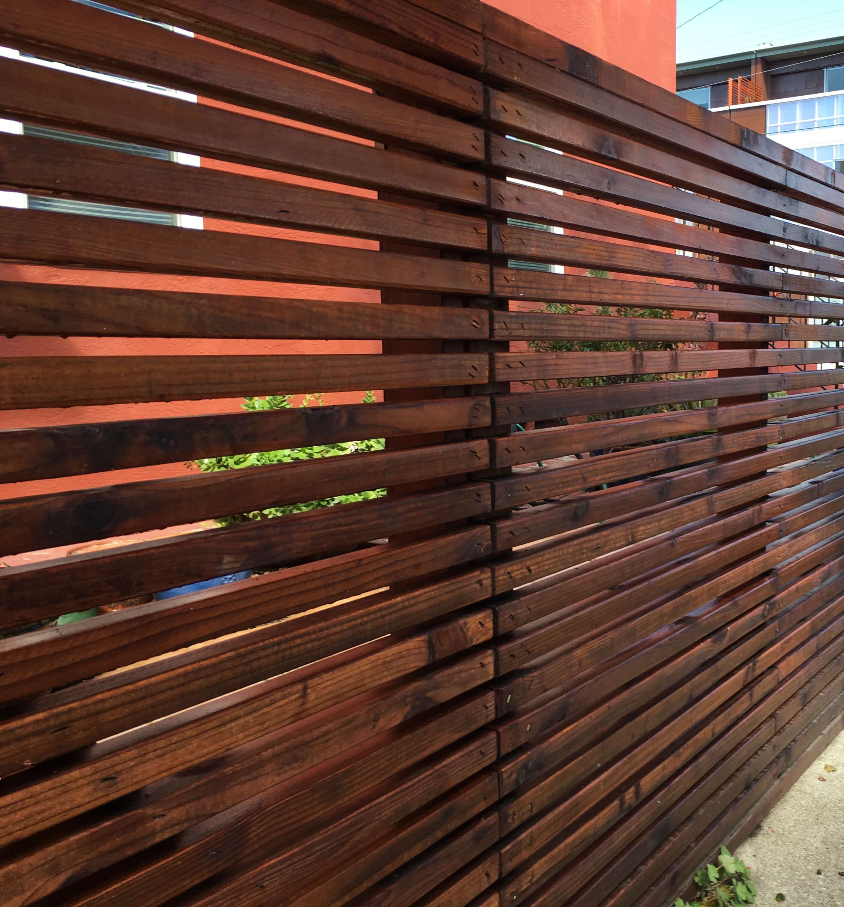 Modern Wooden Slat Privacy Fence | Stylish Outdoor Privacy Design