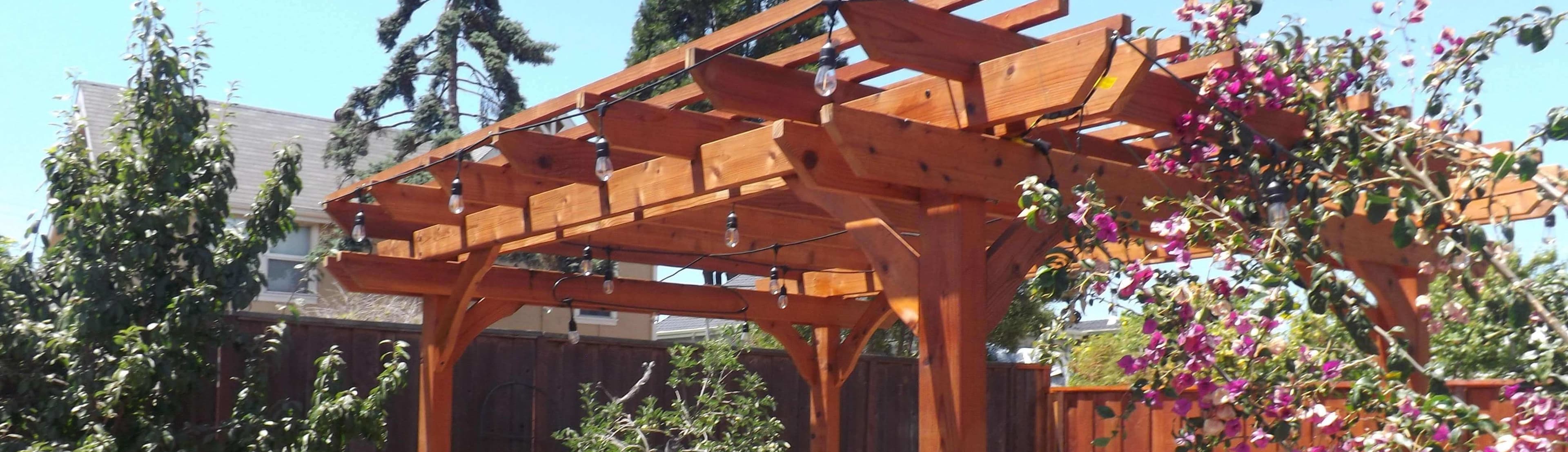 Backyard Pergola with String Lights | Outdoor Living & Garden Lighting